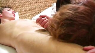 Russian mommy gets fun from banging a young male