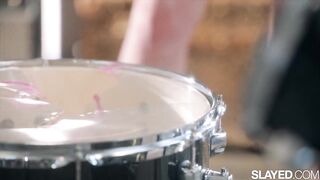 SLAYED Bombshell hotties Aria & Alyx screw like rockstars