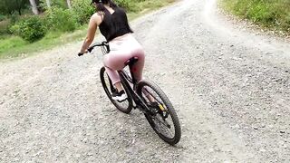 Bike ride ended with hard sex in the middle of the forest with my fresh friend.