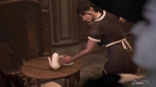 DesireSFM - Lady Dimitrescu screws her housemaid - Futanari bangs female