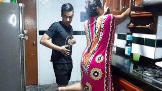 Tasting my stepmother's rich twat in the kitchen