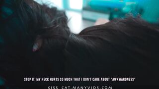 Step son put big rod and fuck step mama's mouth while TV show! Step mother execrates oral sex-sex creampie