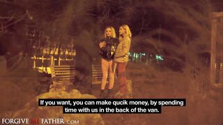 Forgive Me Father - Wild mad beauties assent to hardcore anal invasion 3some for cash