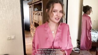 POV Stepmom squirts on my face when this honey finds out I jerked off her panties (with subs)