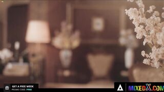 MIXEDX - Stunning Lesbian Zazie Skymm And Veronica Leal Take Turns Fucking Each Others Vagina