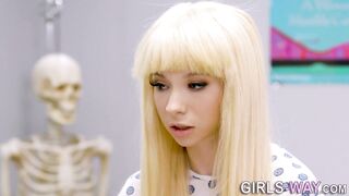 Petite teens love button rubbed and licked