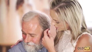 OLD4K. Wonderful weenie of old teacher was main target for horny beauty