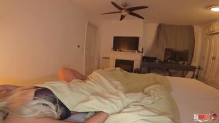 Sharing Bed With Sexy Stepmom! And she Asks me to bang her in all her holes, I cum twice in her ass