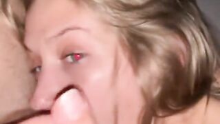 Small Golden-haired Cheerleader Rides her Nerd Classmates Wang for Homework