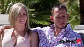 Aged couple tries out some afrodisiacs in advance of the swingers party