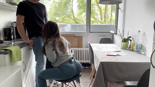 Roommate Fucks me Hard in the Kitchen!