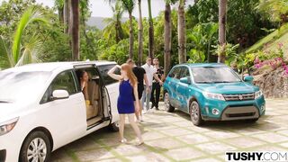 TUSHY Charming Kira can't resist a precious anal DP on vacation