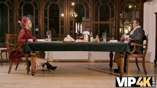 VIP4K. Cuckold continues reading newspaper while horticulturist screws his wife