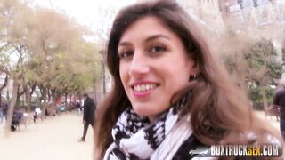 Amazing Julia Roco and Sicilia Play with a Realistic Sex toy in Public