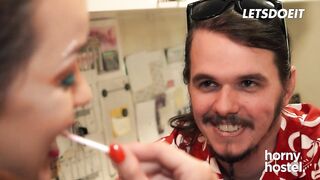 Cheating Strumpets Darcia Lee & Daphne Klyde Have Fun With Their Roommates In Hostel Room Full Scene