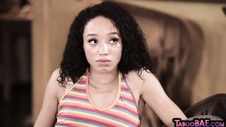 MILF lesbian seduces 19yo ebony to lick and finger vagina