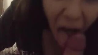Pevert Bulgarian Floozy Sucking And Handling A Penis At Home