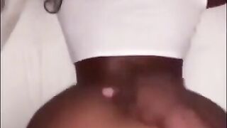 Ebony teen taking backshots