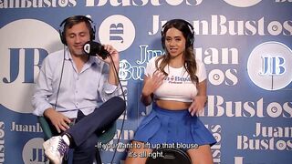 The sexy Rebecca has a captivating big breasts and likes to be naked in live shows - Juan Bustos Podcast
