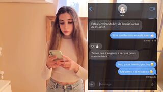 I'm gonna clean a new client's house, I didn't wish to go but my boss needed me, the client caught me by surprise and drilled my snatch very hard, he came inside me