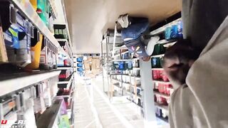 Flashing Walmart Worker with worthy butt