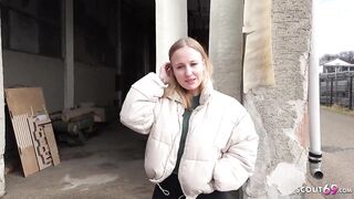 GERMAN SCOUT - German PAWG Student Marie Hardon Squirt whilst Rough Casting Fuck