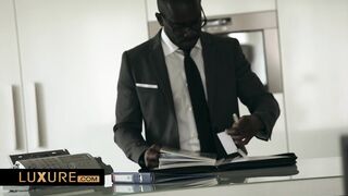 The busty secretary asks for a DP