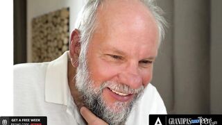 GrandpasFuckTeens - Charming Cayla Lyons Rides Old Guy's Penis With Her Tight And Wet Snatch