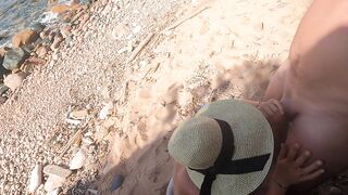 AT THE BEACH I bang a friend's wife while he went swimming what a wench ready for anything