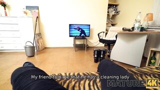 MATURE4K. Granny woman has snatch penetrated by attractive boss stepson