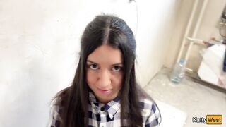 Drilled in the butt repairwoman for unfinished work