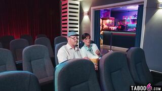 Movie scene theatre had teen couple fucking disburbing old people trying to watch