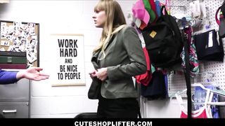 CuteShoplifter - Big Titties Teen Shoplifter Caught And Fucked By Guard After Strip Search & Agreement