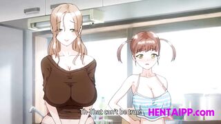 three Hentai Cuties Share Same Shlong In Team Bang