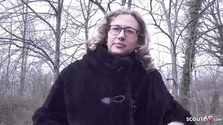 GERMAN SCOUT - Big natural Bazookas BBW Older Kathy Deep Pickup for Casting Fuck