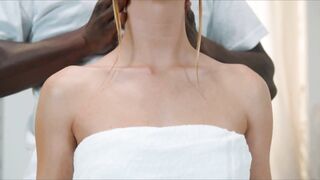 SEXY MASSAGE SURPRISE DONE WITH a GIANT EBONY SHLONG