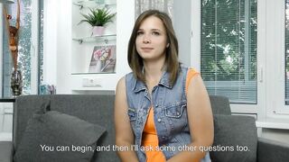 Gorgeous real virgin golden-haired angel from Russian Federation will confirm her virginity in advance of the camera