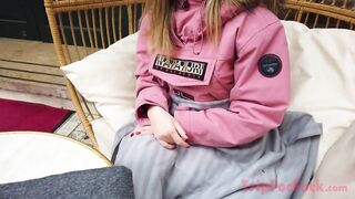 Cuddly blonde Romanian girl