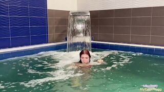 Concupiscent couple fucks hard in a public pool - LikaBusy