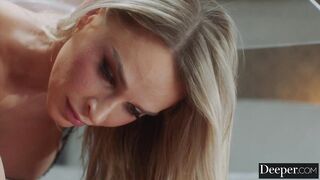 Deeper. Kinky Pretty Golden-Haired Baddie Emma Goes Airtight