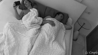 Wife woke middle of the night excited and she started to watch porn, which made her suck husbands dick