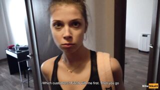 Stud Embarrassed the Delivery Hotty with a Prostitute and Cum in her Eye - POV