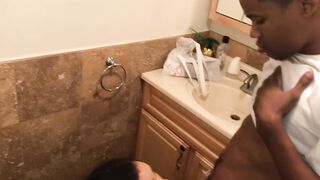 Breasty Black Screws and Sucks Teen Lil d at the Party