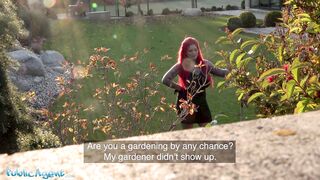 Public Agent Sabien Demonia Gets her Large Bazookas out and Cunt Screwed