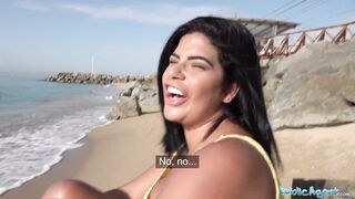 Public Agent a Blind Date for Latin babe with Biggest Natural Tits