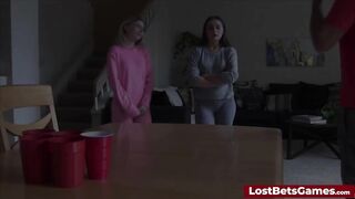 A sexy game of strip pong turns hardcore fast