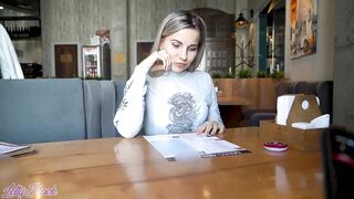 Remote Controlled Dildo In Crowded Cafe - Letty Black