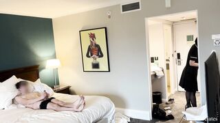 PUBLIC SCHLONG FLASH. I pull out my dong in front of a hotel maid and she acquiesced to aid me cum.