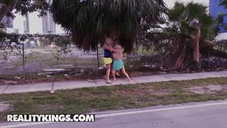 Reality Kings - Filthy Kewl Butt Miami Cop Cuffs herself a Large Schlong