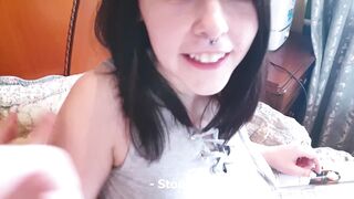 Banged Russian Schoolgirl with Anal Plug below the Petticoat - Amateur